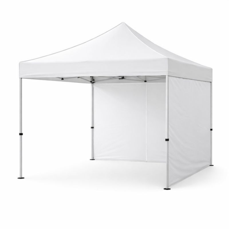 Tenda pieghevole 3x3 m con struttura in alluminio e telo bianco