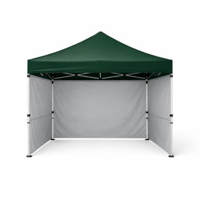 Tenda pieghevole 3x3 m con struttura in acciaio e telo in poliestere verde/grigio