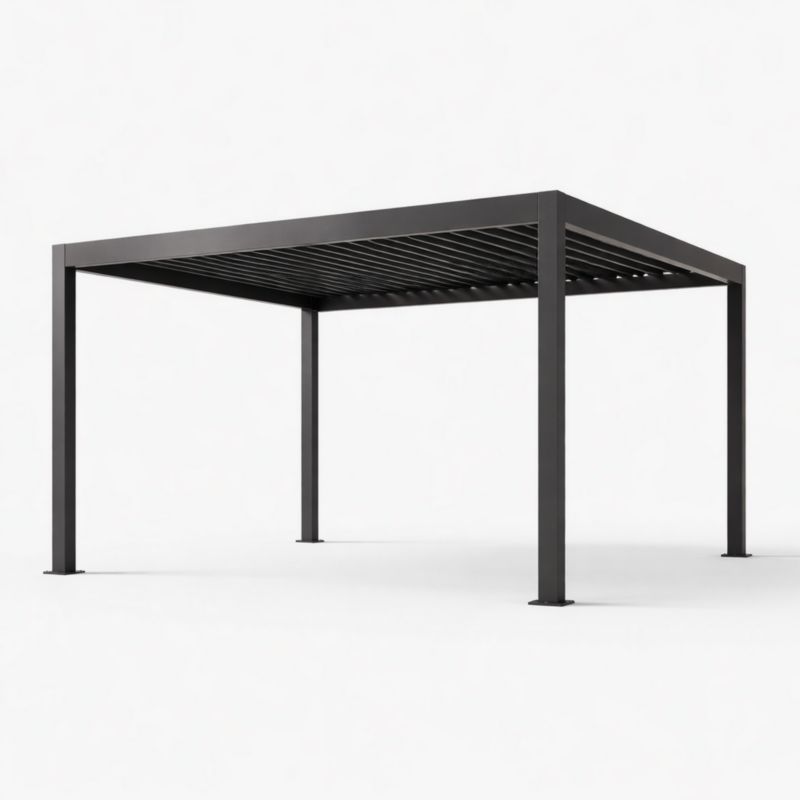 Gazebo in alluminio 300x300x250 cm Grigio scuro