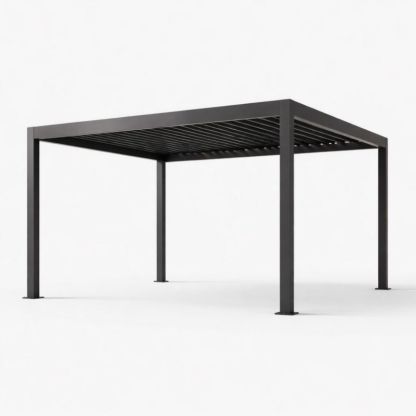 Gazebo in alluminio 300x300x250 cm Grigio scuro