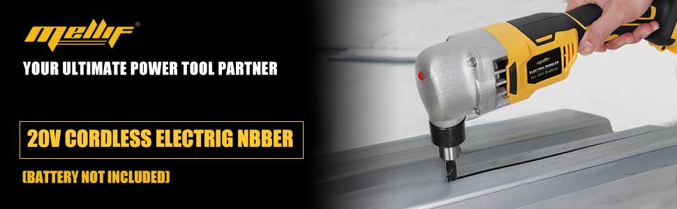 Mellif Brushless Cordless Nibbler compatible with Dewalt 20V Max Battery, 18 Gauge Sheet Metal Cutter w/ 1200RPM Brushless Motor | Replaced Blades for Cutting Aluminium, Stainless Steel, Plastic,Roofing, Industrial