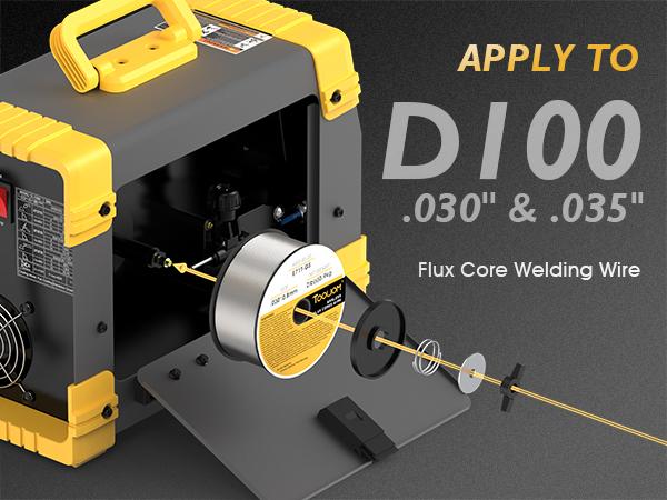 TOOLIOM 135A 110V Gasless Flux Core MIG Welder, Portable Flux MIG/Lift TIG/Stick 3 in 1 Welding Machine with IGBT DC Inverter & LCD Display