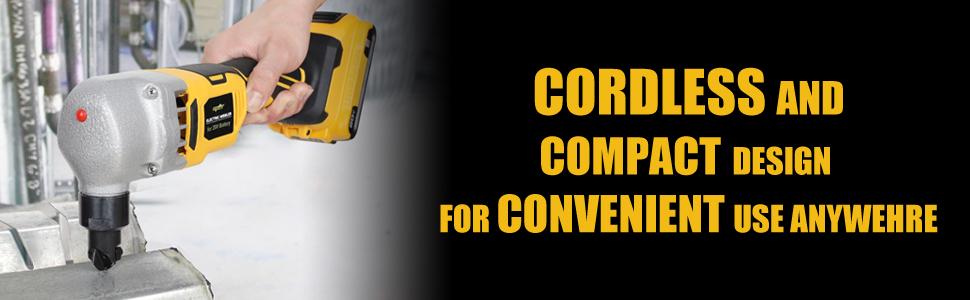 Mellif Brushless Cordless Nibbler compatible with Dewalt 20V Max Battery, 18 Gauge Sheet Metal Cutter w/ 1200RPM Brushless Motor | Replaced Blades for Cutting Aluminium, Stainless Steel, Plastic,Roofing, Industrial