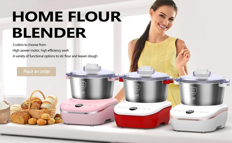 AIZIYO DoughChief 7Qt Electric Dough Mixer with Ferment Function, Dough Maker with 304 Stainless Steel Bowl, Microcomputer Control, Face-up Touch Panel, Easy To Clean for Bread & Pizza