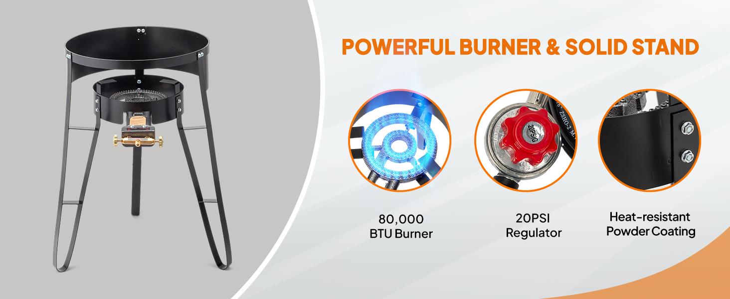 ROVSUN 23" Concave Comal Set with 80,000BTU Propane Stove, Stainless Steel Discada Disc Cooker with Burner Stand for Backyard & Outdoor Cooking, Taco Para Cocinar Carnitas Tortillas Stir Fry Wok SpringStatements