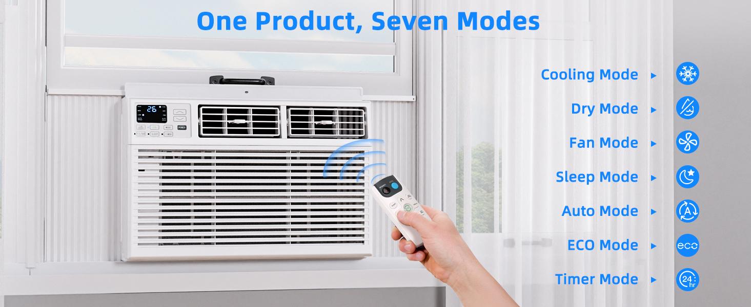 Antarctic Star 5,000-14,000 BTU Small Window Air Conditioner AC Unit Cools up to 350 Sq.Ft. with 7 Modes, Ultra-quiet Air Conditioner Window Unit with Remote Control, Easy to Install, Energy Saving, White Antarctic Star 5,000-14,000 BTU Small Window Air Conditioner AC Unit Cools up to 350 Sq.Ft. with 7 Modes, Ultra-quiet Air Conditioner Window Unit with Remote Control, Easy to Install, Energy Saving, White