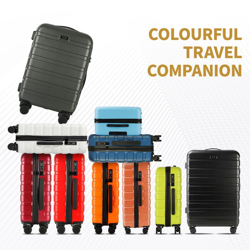 UUH luggage sets(3pcs/4pcs/6pcs/7pcs/8pcs/9pcs) with TSA Locks - suitcase for travel, Hardshell Luggage TSA Lock Spinner Wheels Hardshell Lightweight