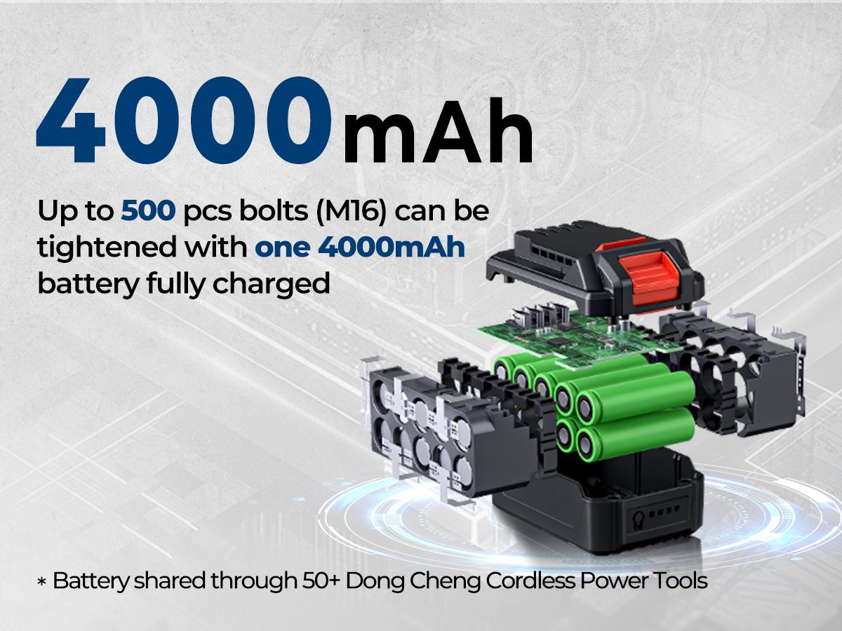 【5-year warranty】Dong Cheng 20V Max Cordless Impact Wrench 1/2", High Torque 360 ft-lbs, with 3 Mode Speed, 2*4.0Ah Battery and Charger, Brushless Power Impact Gun for Car Tires, Includes 4 Impact Sockets and Kit Bag Power Impact Driver Heavy Duty Tool 【5-year warranty】Dong Cheng 20V Max Cordless Impact Wrench 1/2", High Torque 360 ft-lbs, with 3 Mode Speed, 2*4.0Ah Battery and Charger, Brushless Power Impact Gun for Car Tires, Includes 4 Impact Sockets and Kit Bag Power Impact Driver Heavy Duty Tool