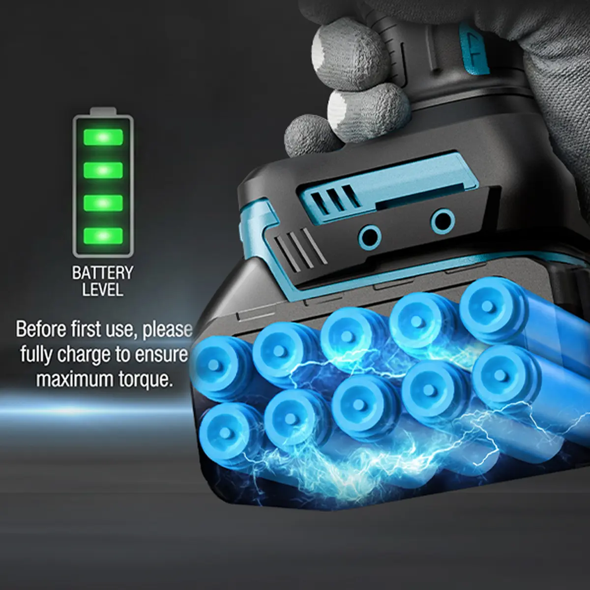 Llave de impacto sin escobillas 3 en 1 de 750 Nm, 1/2", inalámbrica, 3300 RPM; incluye 2 baterías de 4.0 Ah y 6 vasos. Ideal para automóviles, bricolaje, muebles y cortacéspedes.