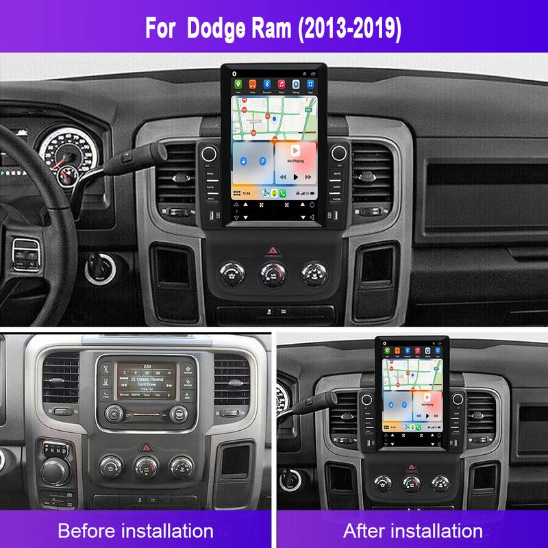 9.7"  Car Touch Radio for Dodge RAM 2013&ndash;2018 &ndash; with Wireless CarPlay screen /Android Auto + 12LED Backup Camera，with GPS, Bluetooth, DSP, FM Stereo