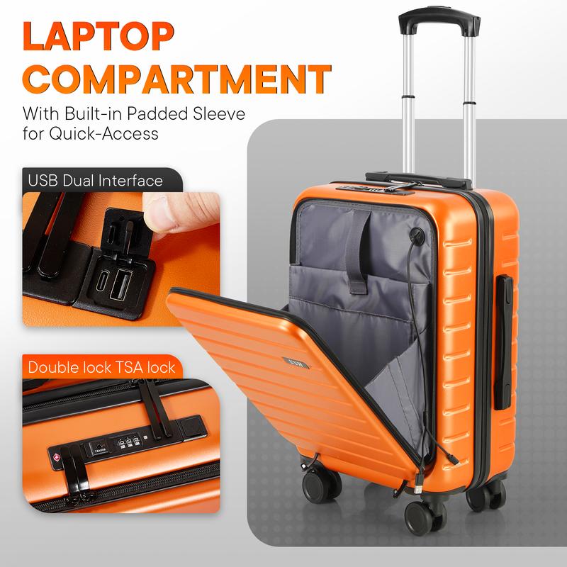 UUH luggage sets(3pcs/4pcs/6pcs/7pcs/8pcs/9pcs) with TSA Locks - suitcase for travel, Hardshell Luggage TSA Lock Spinner Wheels Hardshell Lightweight