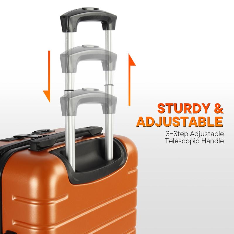 UUH luggage sets(3pcs/4pcs/6pcs/7pcs/8pcs/9pcs) with TSA Locks - suitcase for travel, Hardshell Luggage TSA Lock Spinner Wheels Hardshell Lightweight