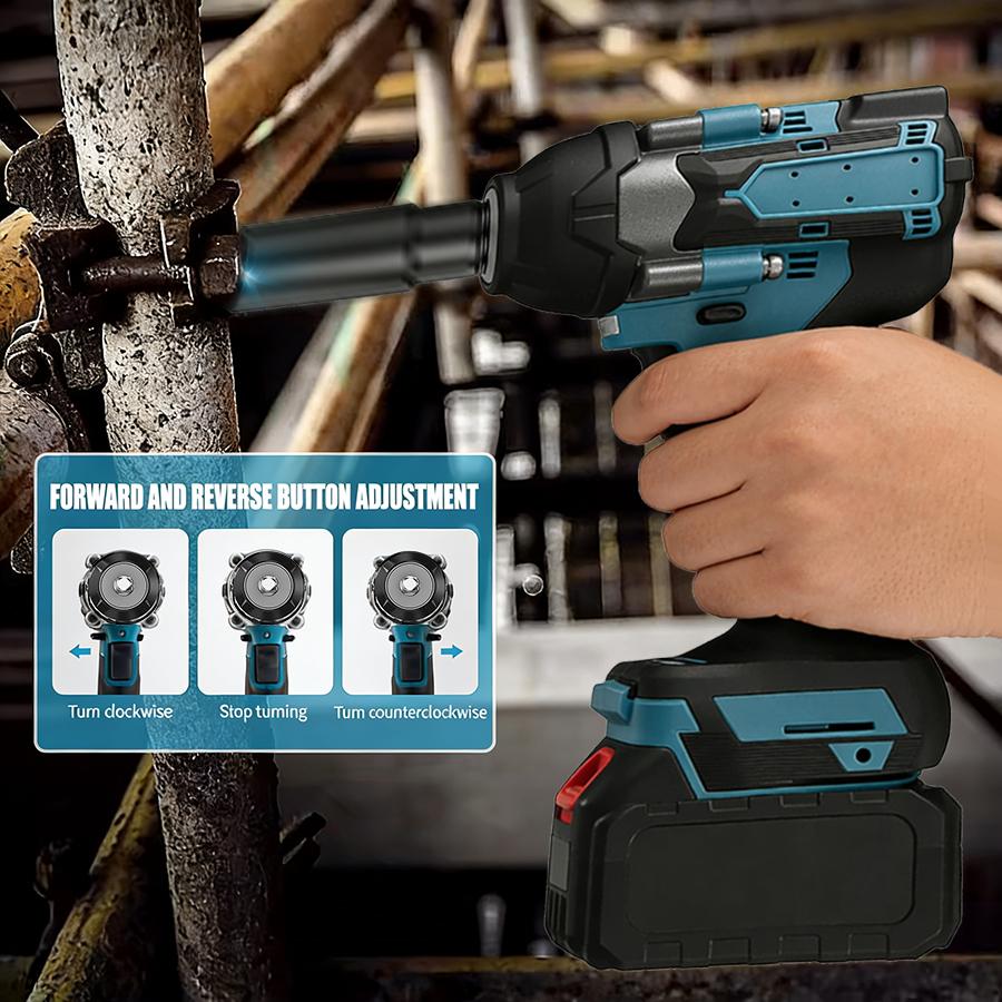 750N.m Cordless impact Electric Wrenches, All-Metal Electric Wrenches with 2 * 3.0Mah, 3-IN-1 Electric impact Wrench with 5 Sleeves, High Torque 1/2 Electric Wrenches 750N.m Cordless impact Electric Wrenches, All-Metal Electric Wrenches with 2 * 3.0Mah, 3-IN-1 Electric impact Wrench with 5 Sleeves, High Torque 1/2 Electric Wrenches