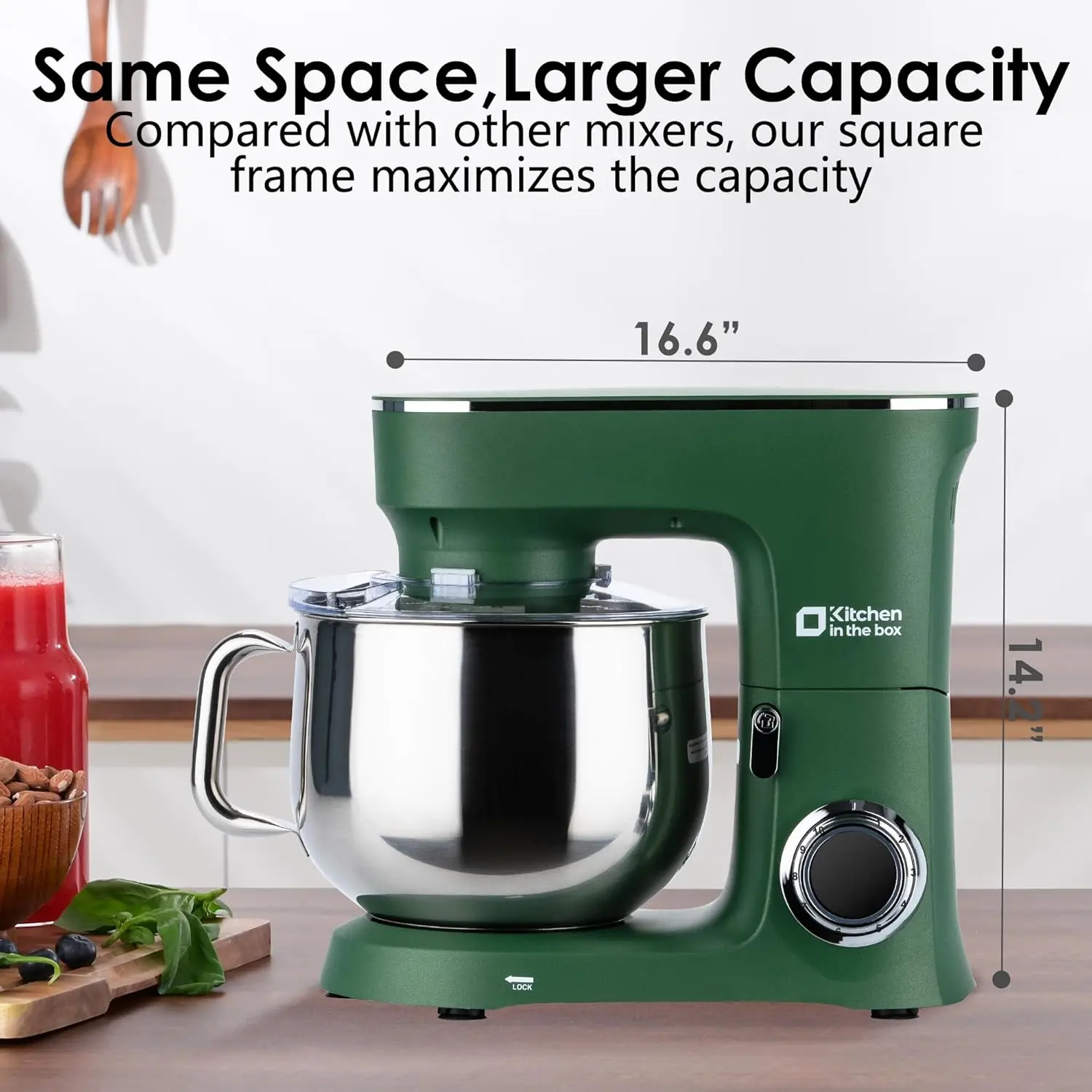 Batidora de pie de 8.5 cuartos | Batidora de cocina de 900 W y 10 velocidades para repostería, masas, galletas y cocina diaria | El mejor regalo para las fiestas