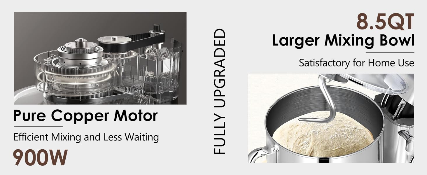 Kitchen in the Box Stand Mixer 8.5QT | 900W 10-Speed Kitchen Mixer for Baking, Dough, Cookies & Everyday Cooking | Best Holiday Gift Kitchen in the Box Stand Mixer 8.5QT | 900W 10-Speed Kitchen Mixer for Baking, Dough, Cookies & Everyday Cooking | Best Holiday Gift