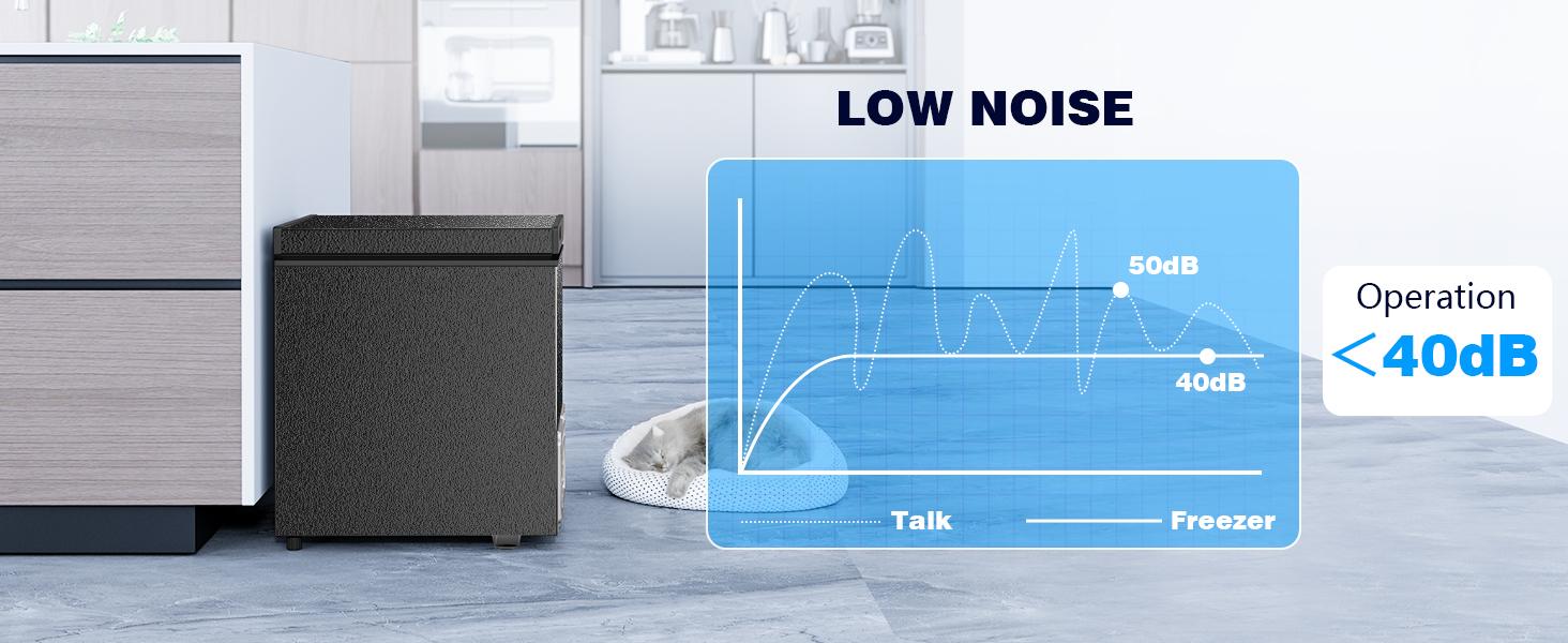 COWSAR 1.8 Cu.Ft Chest Freezer with Removable Basket and Bottom Defrost Water Drain Freestanding Top Open Door, Deep Freezer, Icebox, Cold Storage, Food Preservation, Mini Freezer with Adjustable 7 Thermostat for Home/Apartment, Black