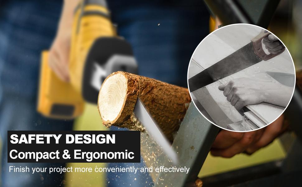 Reciprocating Saw One Handed Recip Kit for DeWalt 20V MAX Battery, 3 Variable Speed, Brushless Tool-Free Blade Change, 4 Saw Blades for Metal Wood PVC Cutting Reciprocating Saw One Handed Recip Kit for DeWalt 20V MAX Battery, 3 Variable Speed, Brushless Tool-Free Blade Change, 4 Saw Blades for Metal Wood PVC Cutting