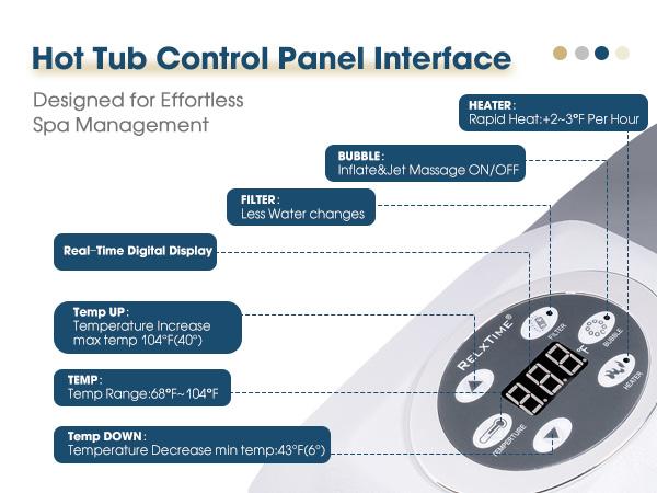 4 to 6 Person Inflatable Hot Tub,Inflatable Square Spa Portable Outdoor Hottub,130 Soothing Bubble Air Jets,Insulation Cover(Energy-Saving) FathersDayGift 4 to 6 Person Inflatable Hot Tub,Inflatable Square Spa Portable Outdoor Hottub,130 Soothing Bubble Air Jets,Insulation Cover(Energy-Saving) FathersDayGift