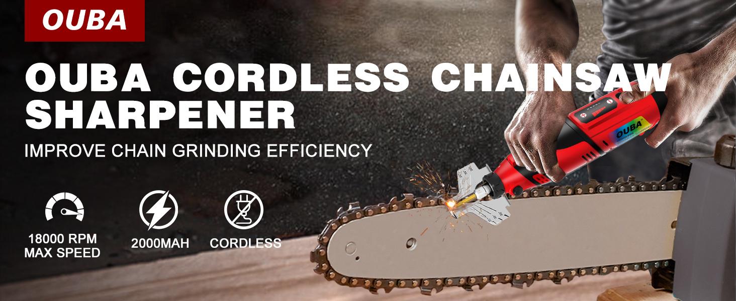 OUBA Cordless Rotary Tool Kit 12V Strong Magnetic Motor 5 Speed 18000 RPM 54 Accessories for Sanding Polishing Chainsaw Sharpener Carving Cutting DIY Crafts Drill Bits, for 3D printer