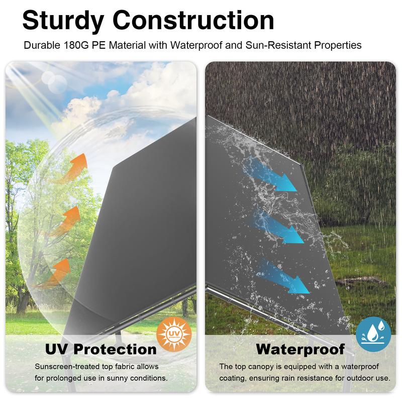 Carpa para automóvil resistente para exteriores de 10 x 20 pies, cobertizo de almacenamiento con dosel para garaje portátil, refugio para automóvil, carpa de lona para todas las estaciones para automóvil.