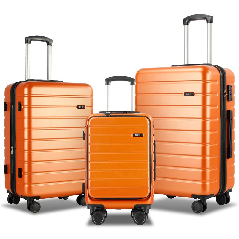 UUH luggage sets(3pcs/4pcs/6pcs/7pcs/8pcs/9pcs) with TSA Locks - suitcase for travel, Hardshell Luggage TSA Lock Spinner Wheels Hardshell Lightweight