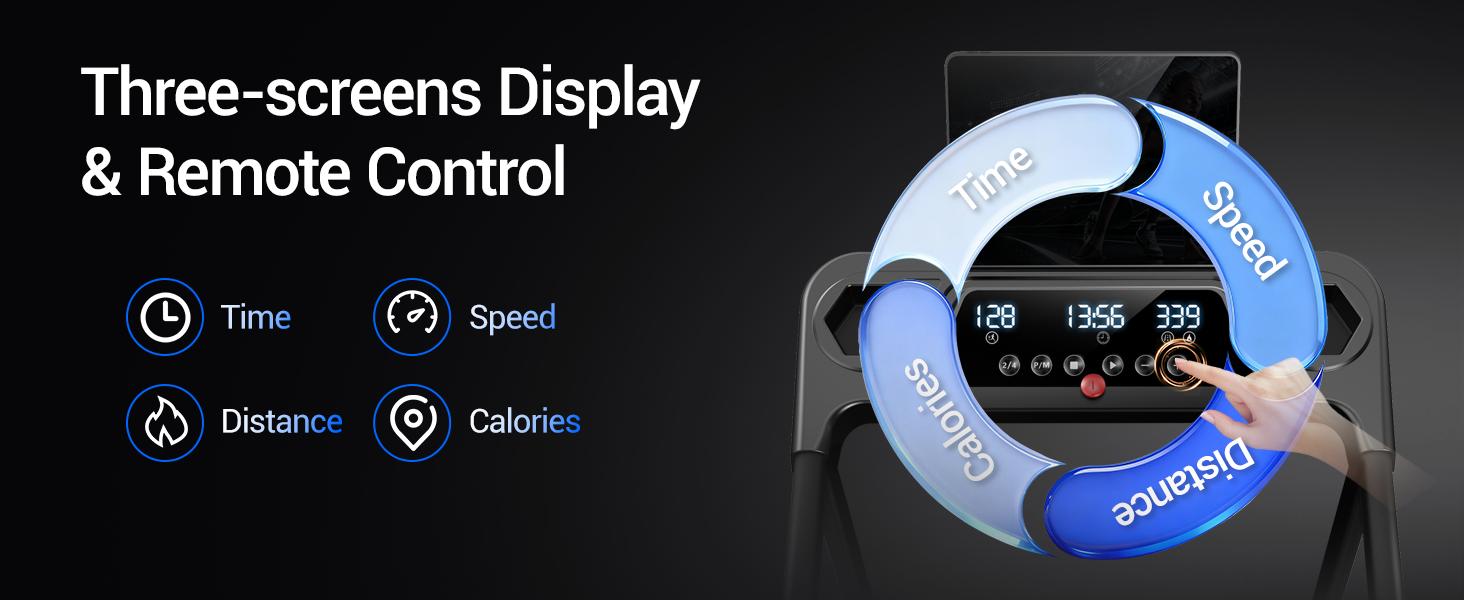 Incline Foldable Treadmill, 0.6-7MPH for Home 3.0HP Treadmills Screens Display Portable Walking Pad with Handle 300 LBS Capacity SpringStatements Incline Foldable Treadmill, 0.6-7MPH for Home 3.0HP Treadmills Screens Display Portable Walking Pad with Handle 300 LBS Capacity SpringStatements