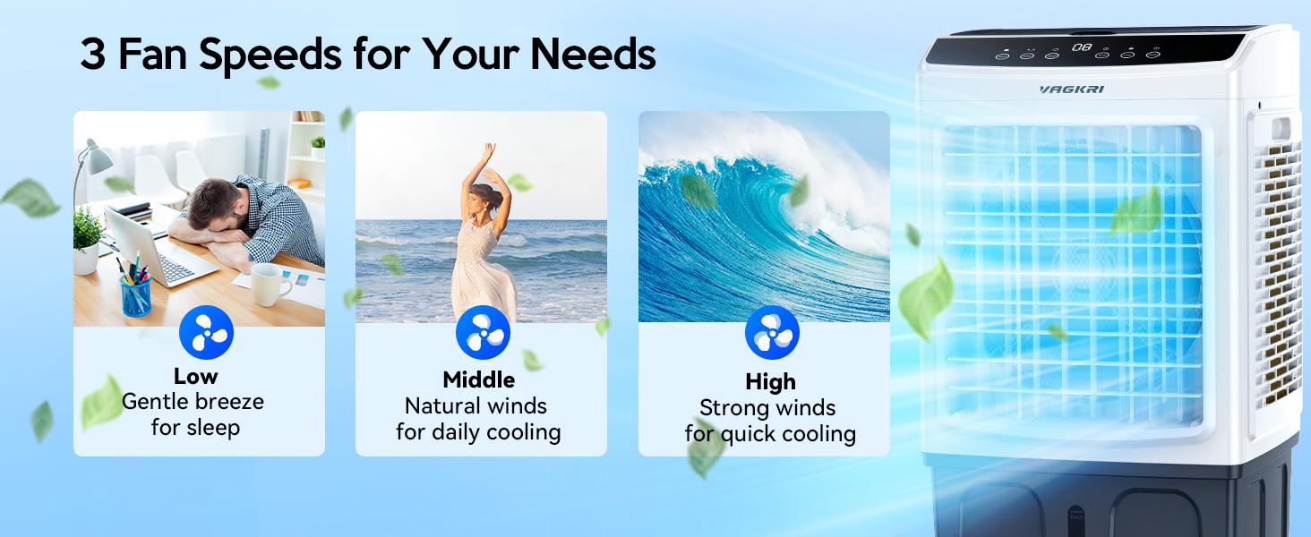 Evaporative Air Cooler, VAGKRI 2800CFM-3100CFM Swamp Cooler, 120°Oscillation Air Cooler with Remote Control, 24H Timer, 3 Modes & Wind Speeds for Outdoor Indoor Use, 9.2Gallon (link B) Evaporative Air Cooler, VAGKRI 2800CFM-3100CFM Swamp Cooler, 120°Oscillation Air Cooler with Remote Control, 24H Timer, 3 Modes & Wind Speeds for Outdoor Indoor Use, 9.2Gallon (link B)