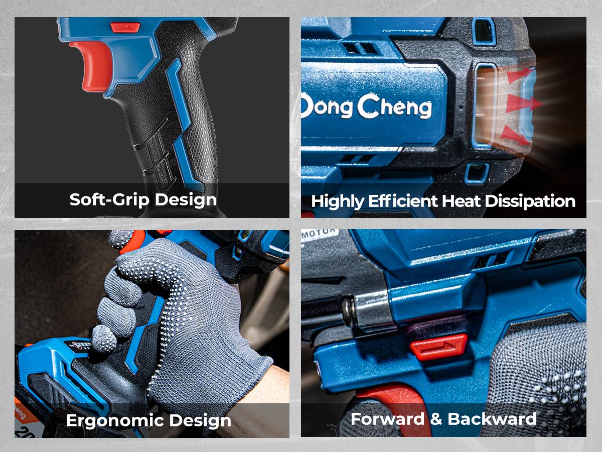 【5-year warranty】Dong Cheng 20V Max Cordless Impact Wrench 1/2", High Torque 360 ft-lbs, with 3 Mode Speed, 2*4.0Ah Battery and Charger, Brushless Power Impact Gun for Car Tires, Includes 4 Impact Sockets and Kit Bag Power Impact Driver Heavy Duty Tool 【5-year warranty】Dong Cheng 20V Max Cordless Impact Wrench 1/2", High Torque 360 ft-lbs, with 3 Mode Speed, 2*4.0Ah Battery and Charger, Brushless Power Impact Gun for Car Tires, Includes 4 Impact Sockets and Kit Bag Power Impact Driver Heavy Duty Tool
