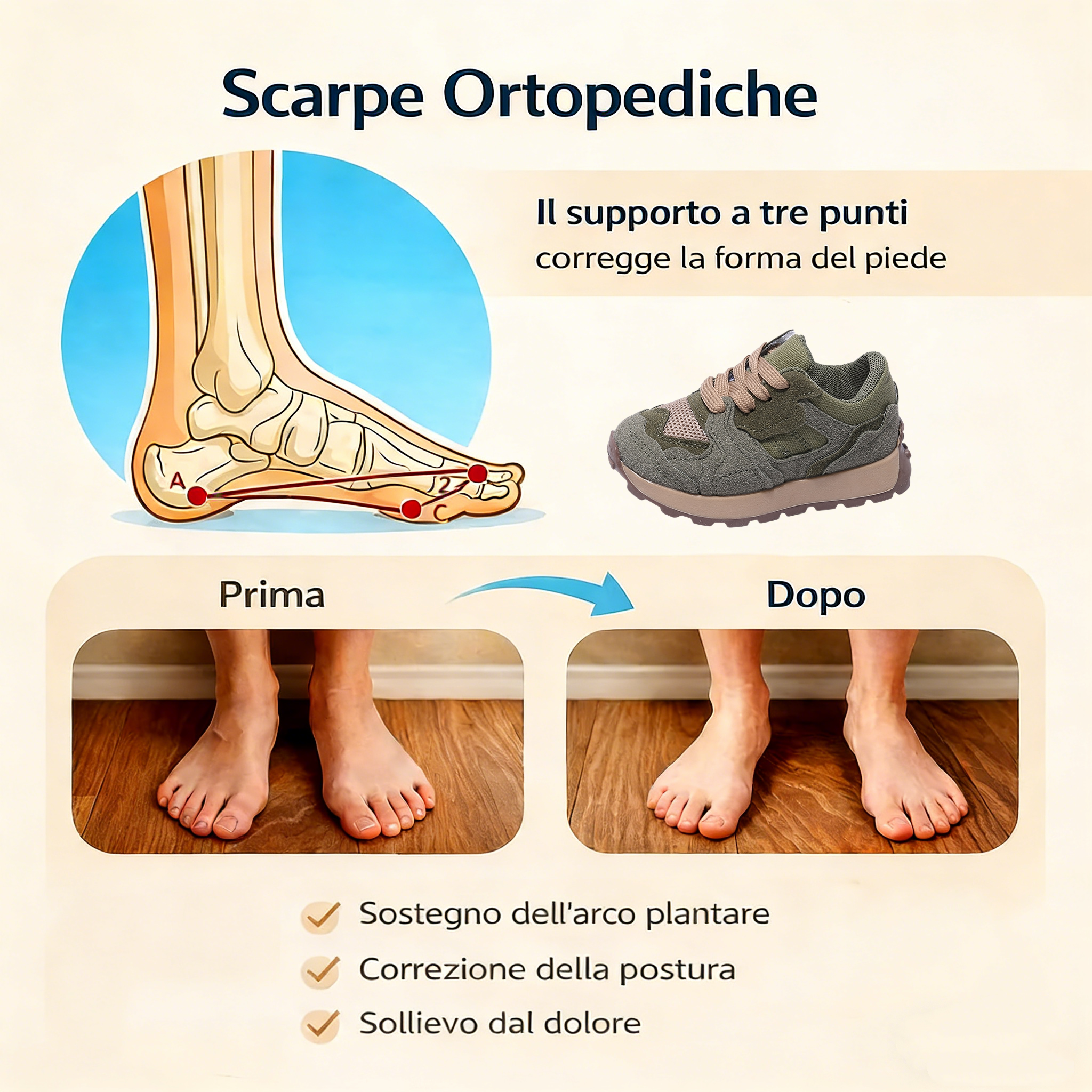 ⏰ Solo oggi: 70% di sconto – Non perderti! Nuove scarpe ergonomiche per bambini✅ Adatte ai bambini che imparano a camminare e che correggono i problemi ai piedi (bambini da 1 a 12 anni)