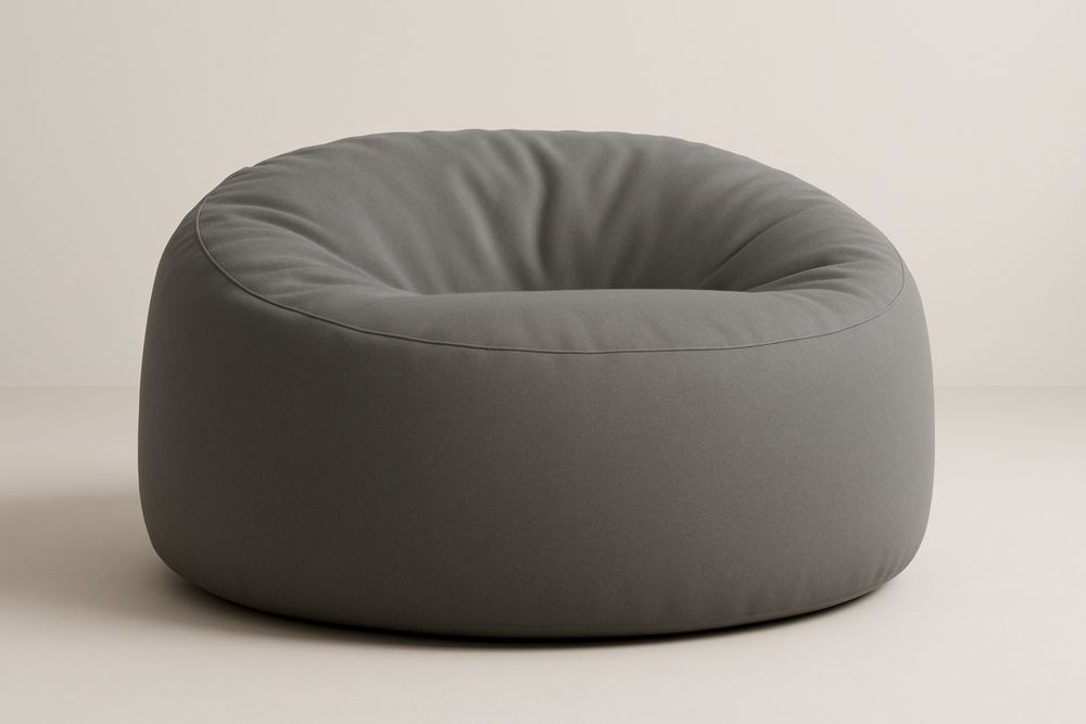 Poltrona sacco in poliestere grigio diametro