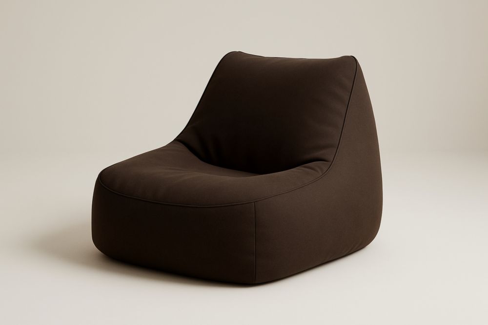 Poltrona sacco in poliestere marrone