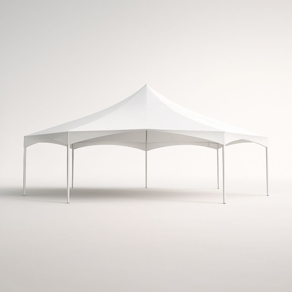 Gazebo 5x5m in Tessuto Poliestere Bianco