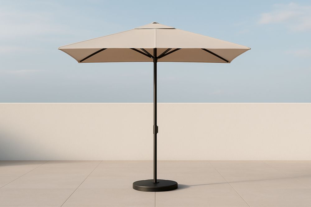 Ombrellone da giardino in poliestere Beige con struttura in Alluminio