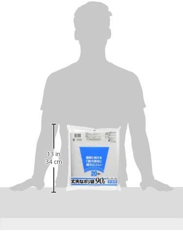 Chemical Japan HD-700 Garbage Bags, Thick and Durable, 2.6 gal (70 L), 60 Sheets (30 Sheets x 2 Sets), Translucent, Shakashaka Type, Width 31.5 inches (80 cm), Height 35.4 inches (90 cm), Thickness