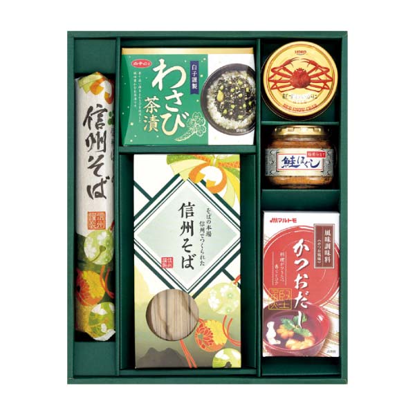 信州そば＆かに缶＆シーフードバラエティギフト【冬の贈りもの・お歳暮】[MBC-60AV]