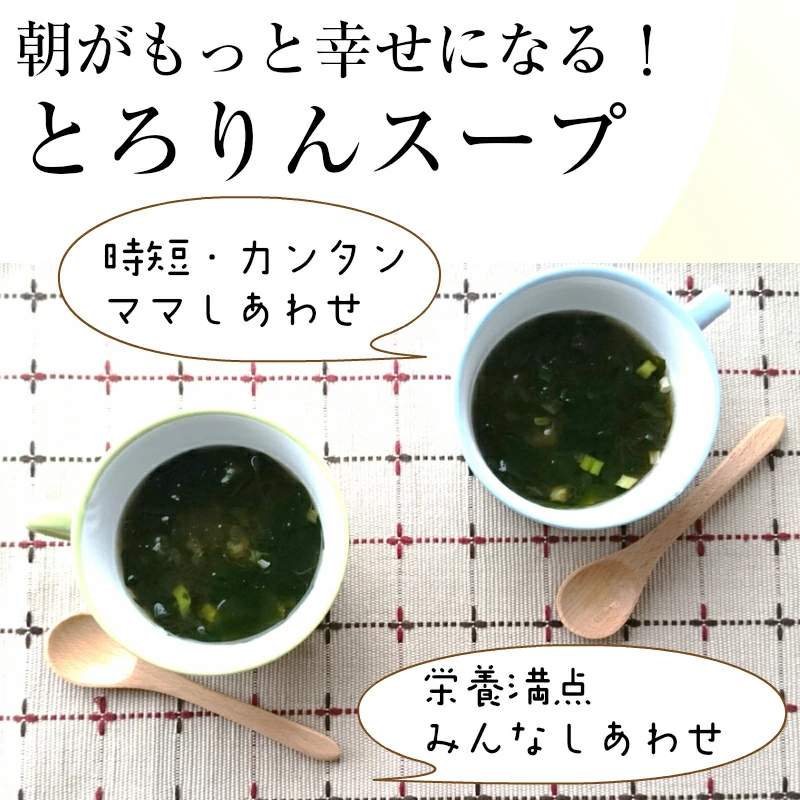 [大袋]とろりんスープ昆布と海藻[50杯分] 200g×1袋 選べる2種（プレーン・うめ味） 即席スープの素 お徳用