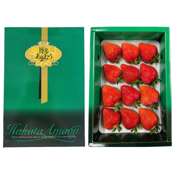 福岡県産 いちご 博多あまおう 緑化粧箱入り 400g【お届け期間：1月7日〜2月10日】【おいしいお取り寄せ】