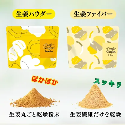生姜パウダー or ファイバー セット ジンジャーパウダー 無添加 無着色 乾燥しょうが 高知県産 生姜 粉末 食物繊維 クラフトジンジャー メール便 ポスト投函 ポイント消化