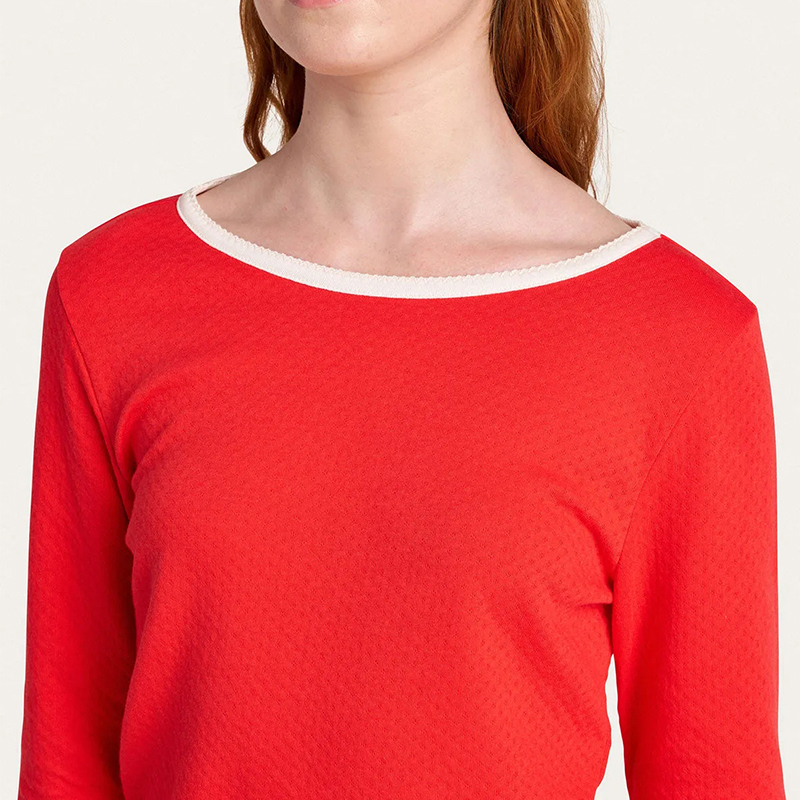 Red pajama shorts set