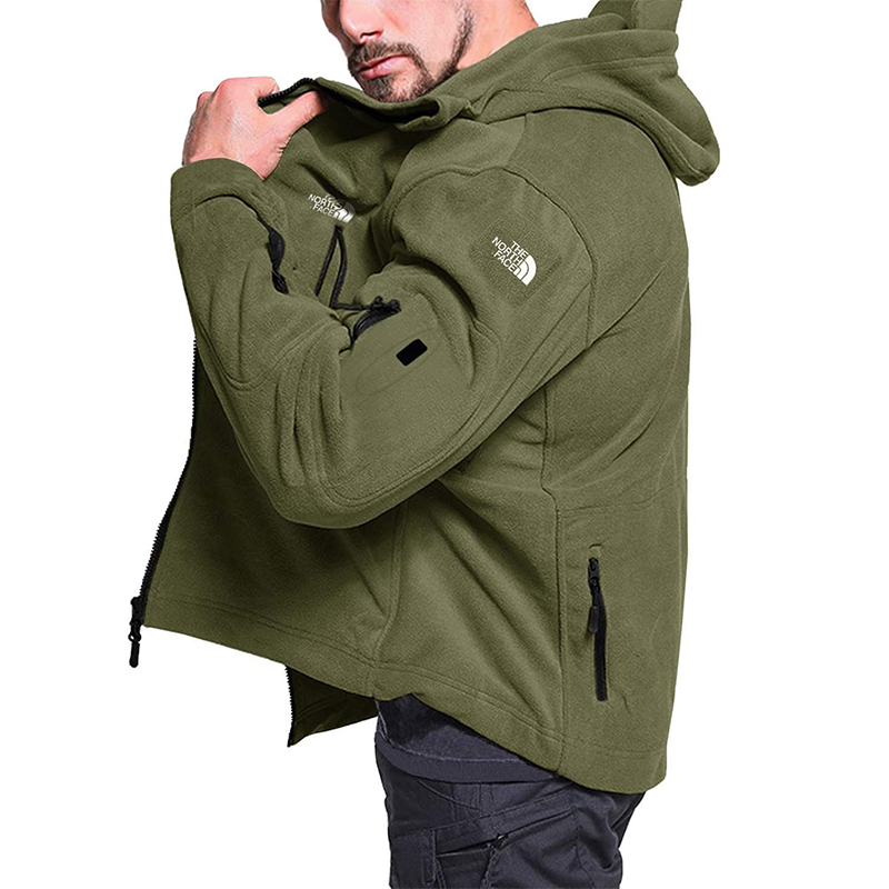 Men's Military Fleece Jackets Zip Up Hoodies Windbreakers Warm Hiking Camping Hunting Tactical Winter Coats with 6 Zip Pockets