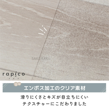 ＼半額クーポン！先着300名！3/4限定 ／sakuraku キッチンマット L型 「透明 拭ける 240cm 」(洗濯不要 PVC おしゃれ キッチン マット 240 クリア 厚さ1.5mm 撥水 防水 透明マット 床保護マット 保護シート 滑り止め 滑らない )【意匠登録済】pre