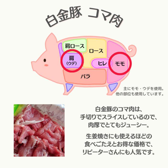 ＼半額／【限定2,000個】2月決算セール開催中！ ☆ 送料無料・冷蔵配送 【 白金豚 メガ盛り 3kg 万能 スライス 小間 500g 6パック 】 国産 切り落とし 豚こま 小分け 大容量 岩手県産 豚肉 プラチナポーク ブランド豚 お取り寄せ グルメ