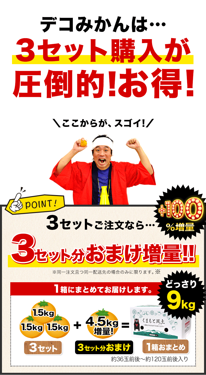 おまけ＋１００％増量 熊本県産 デコみかん 訳あり 1.5kg 送料無料 最短翌日出荷 2セット以上購入でおまけ増量 デコポン と同品種 不知火 みかん ミカン 熊本 柑橘 くまもと風土 買い回り 《1-5営業日以内に発送予定》