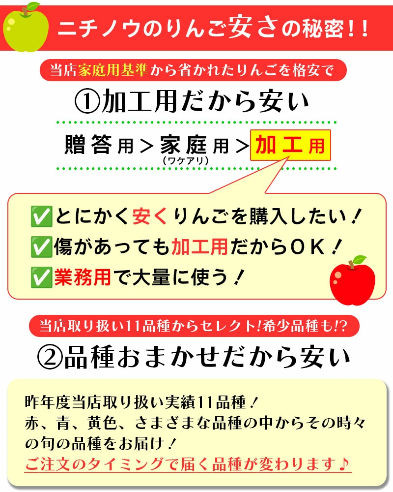 青森県産 加工用 りんご10,20kg 送料無料 激安 品種おまかせ 産地直送 訳ありりんご