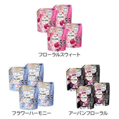 【1種類を選べる】ハミングフレア 柔軟剤 つめかえ用 メガサイズ 梱販売用(4袋入)【フレア フレグランス】