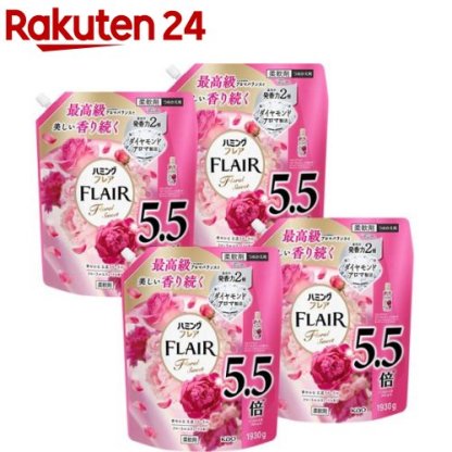 【1種類を選べる】ハミングフレア 柔軟剤 つめかえ用 メガサイズ 梱販売用(4袋入)【フレア フレグランス】