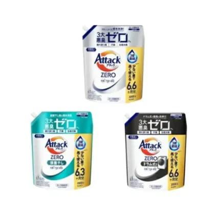 アタックZERO つめかえ用 【アタックZERO】 洗濯洗剤 / レギュラー 2000g / ドラム式専用 2000g / 部屋干し用 1900g