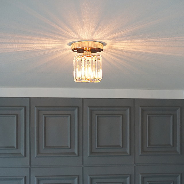 Crystal chandelier entryway set