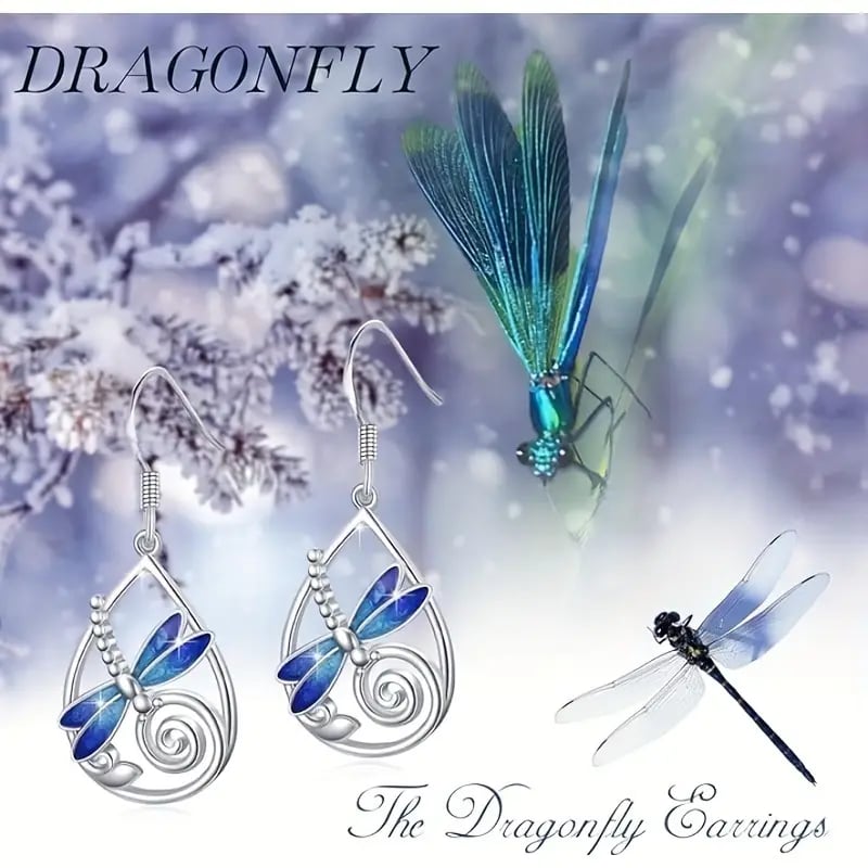 ✨Beautiful Dragonfly Drop Earrings