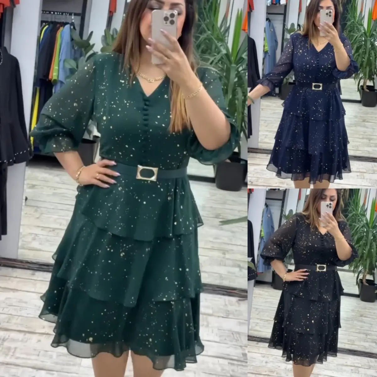 💞[S-5XL]Wysokiej jakości sukienka z szyfonu